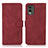 Custodia Portafoglio In Pelle Cover con Supporto D01Y per Nokia C210 Rosso