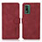 Custodia Portafoglio In Pelle Cover con Supporto D01Y per Nokia XR21 Rosso