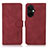 Custodia Portafoglio In Pelle Cover con Supporto D01Y per OnePlus Nord CE 3 5G Rosso