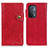 Custodia Portafoglio In Pelle Cover con Supporto D01Y per OnePlus Nord N200 5G Rosso