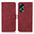 Custodia Portafoglio In Pelle Cover con Supporto D01Y per Oppo A18 Rosso