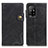 Custodia Portafoglio In Pelle Cover con Supporto D01Y per Oppo A94 5G Nero