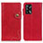 Custodia Portafoglio In Pelle Cover con Supporto D01Y per Oppo F19 Rosso