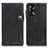 Custodia Portafoglio In Pelle Cover con Supporto D01Y per Oppo F19s Nero