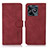 Custodia Portafoglio In Pelle Cover con Supporto D01Y per Realme C53 India Rosso