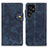 Custodia Portafoglio In Pelle Cover con Supporto D01Y per Samsung Galaxy S21 Ultra 5G Blu