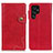 Custodia Portafoglio In Pelle Cover con Supporto D01Y per Samsung Galaxy S24 Ultra 5G Rosso