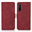 Custodia Portafoglio In Pelle Cover con Supporto D01Y per Sony Xperia 1 V Rosso