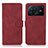 Custodia Portafoglio In Pelle Cover con Supporto D01Y per Vivo X Note Rosso