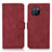 Custodia Portafoglio In Pelle Cover con Supporto D01Y per Vivo X80 5G Rosso