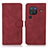 Custodia Portafoglio In Pelle Cover con Supporto D01Y per Vivo X80 Pro 5G Rosso