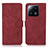 Custodia Portafoglio In Pelle Cover con Supporto D01Y per Xiaomi Mi 13 5G Rosso