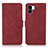 Custodia Portafoglio In Pelle Cover con Supporto D01Y per Xiaomi Poco C50 Rosso