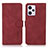 Custodia Portafoglio In Pelle Cover con Supporto D01Y per Xiaomi Redmi Note 12 Explorer Rosso
