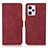 Custodia Portafoglio In Pelle Cover con Supporto D01Y per Xiaomi Redmi Note 12 Pro 5G Rosso