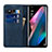 Custodia Portafoglio In Pelle Cover con Supporto D02T per Oppo Find X3 Pro 5G