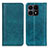 Custodia Portafoglio In Pelle Cover con Supporto D03Y per Huawei Honor X8a 4G Verde