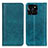 Custodia Portafoglio In Pelle Cover con Supporto D03Y per Huawei Honor X8b Verde