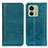 Custodia Portafoglio In Pelle Cover con Supporto D03Y per Motorola Moto Edge (2023) 5G Verde