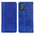 Custodia Portafoglio In Pelle Cover con Supporto D03Y per Motorola Moto G Play Gen 2 Blu