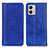 Custodia Portafoglio In Pelle Cover con Supporto D03Y per Motorola Moto G53 5G Blu