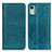 Custodia Portafoglio In Pelle Cover con Supporto D03Y per Nokia C12 Pro Verde