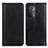 Custodia Portafoglio In Pelle Cover con Supporto D03Y per Oppo A54 5G Nero