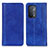 Custodia Portafoglio In Pelle Cover con Supporto D03Y per Oppo A74 5G Blu