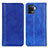 Custodia Portafoglio In Pelle Cover con Supporto D03Y per Oppo Reno5 F Blu