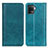 Custodia Portafoglio In Pelle Cover con Supporto D03Y per Oppo Reno5 F Verde