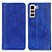 Custodia Portafoglio In Pelle Cover con Supporto D03Y per Samsung Galaxy S22 Plus 5G Blu