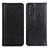 Custodia Portafoglio In Pelle Cover con Supporto D03Y per Sony Xperia 1 III Nero