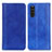 Custodia Portafoglio In Pelle Cover con Supporto D03Y per Sony Xperia 10 III Blu