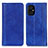 Custodia Portafoglio In Pelle Cover con Supporto D03Y per Xiaomi Poco M5 4G Blu