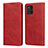 Custodia Portafoglio In Pelle Cover con Supporto D04T per Oppo Find X3 5G Rosso