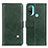 Custodia Portafoglio In Pelle Cover con Supporto D04Y per Motorola Moto E30 Verde