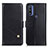 Custodia Portafoglio In Pelle Cover con Supporto D04Y per Motorola Moto G Pure Nero