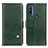 Custodia Portafoglio In Pelle Cover con Supporto D04Y per Motorola Moto G Pure Verde