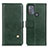 Custodia Portafoglio In Pelle Cover con Supporto D04Y per Motorola Moto G50 Verde