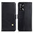 Custodia Portafoglio In Pelle Cover con Supporto D04Y per Oppo F19 Nero