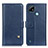 Custodia Portafoglio In Pelle Cover con Supporto D04Y per Realme C21 Blu