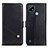 Custodia Portafoglio In Pelle Cover con Supporto D04Y per Realme C21 Nero