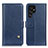 Custodia Portafoglio In Pelle Cover con Supporto D04Y per Samsung Galaxy S21 Ultra 5G Blu