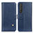 Custodia Portafoglio In Pelle Cover con Supporto D04Y per Sony Xperia 1 III Blu