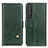 Custodia Portafoglio In Pelle Cover con Supporto D04Y per Sony Xperia 1 III Verde