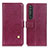 Custodia Portafoglio In Pelle Cover con Supporto D04Y per Sony Xperia 1 III Viola