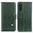 Custodia Portafoglio In Pelle Cover con Supporto D04Y per Sony Xperia 10 III Verde