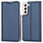 Custodia Portafoglio In Pelle Cover con Supporto D05T per Samsung Galaxy S22 Plus 5G Blu