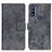 Custodia Portafoglio In Pelle Cover con Supporto D05Y per Motorola Moto G Pure Grigio