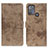 Custodia Portafoglio In Pelle Cover con Supporto D05Y per Motorola Moto G50 Khaki